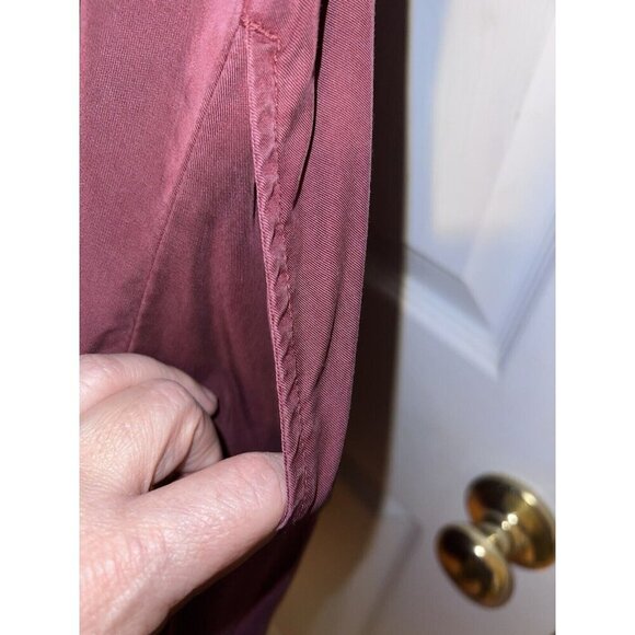 UNIVERSAL THREAD Burgundy Lyocell Short Sleeve V-Neck Shirt Dress Sz XL - Picture 11 of 13